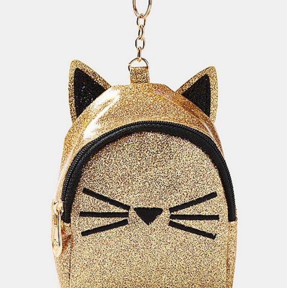 glitter cat backpack